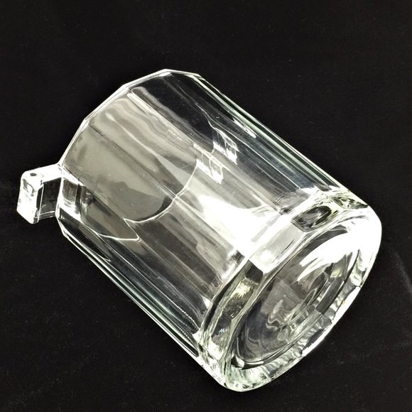 Vintage Heavy Glass Ice Bucket Tab Handles - Picture 3 of 7